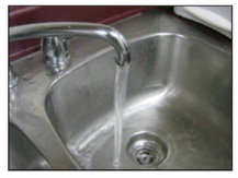Run cold water tap for a minimum of 5 minutes