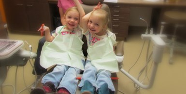 Girls at the dentist