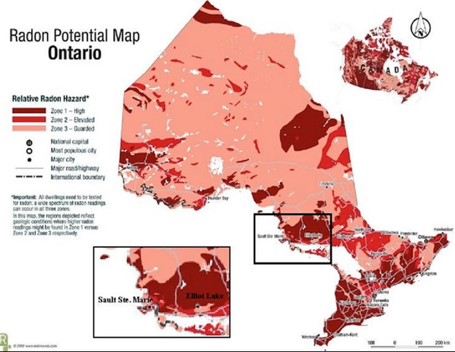 Potential Radon SSM and Elliot Lake