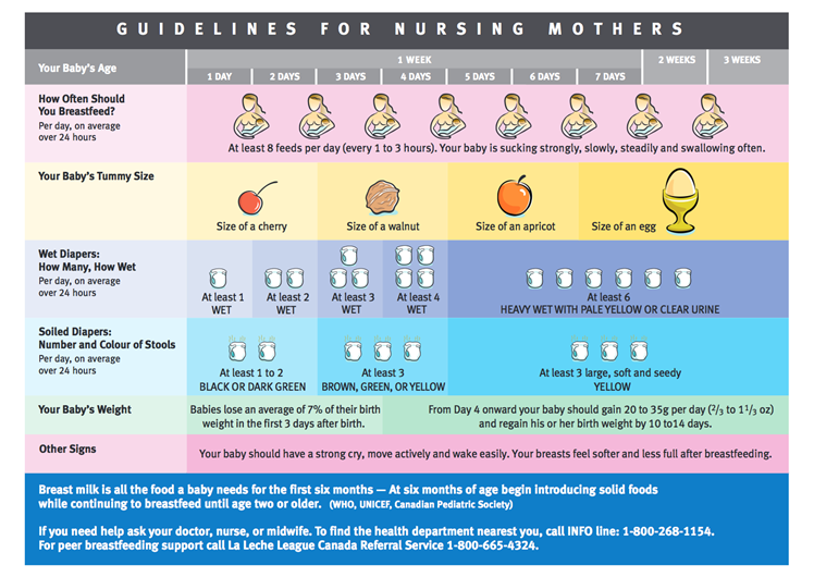 Guidelines for Nursing Mothers