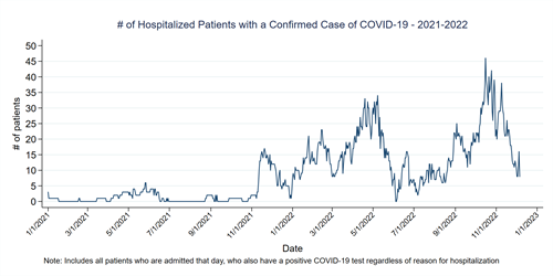 Graph of COVID-19 hospitalizations in Algoma
